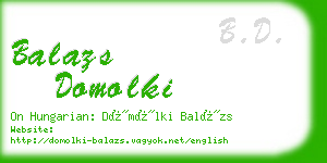 balazs domolki business card